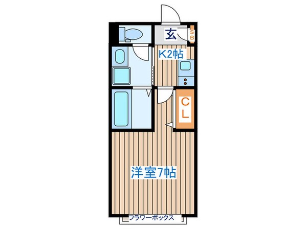 プリマフルール大和町の物件間取画像